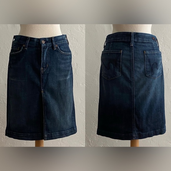 Citizens Of Humanity Dresses & Skirts - CITIZENS OF HUMANITY SOPHIA BLUE DENIM KNEE LENGTH JEAN PENCIL SKIRT SIZE 26